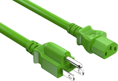Miniatura 15 de Cable Leader Cable de alimentación de CA de 18 AWG, IEC320 C13 a NEMA 5-15P, cable de alimentación de 3 clavijas resistente de 125 V 10A/15 A