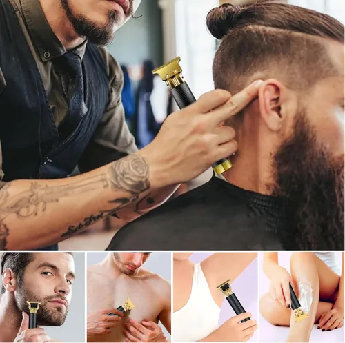 Miniatura 8 de T-Blade - Recortadora de pelo para hombres, recortadora de barbero inalámbrica sin huecos, recortadora profesional recargable con 4 peines guía