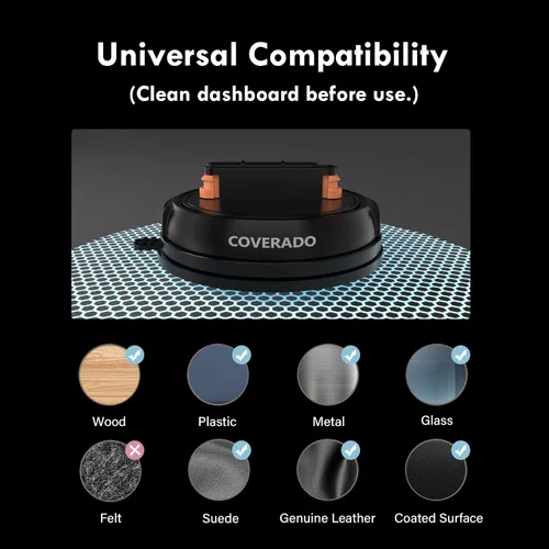 Miniatura 7 de Coverado Soporte magnético para teléfono de automóvil, soporte magnético al vacío para automóvil, rotación de 360°, imán fuerte, soporte de teléfono