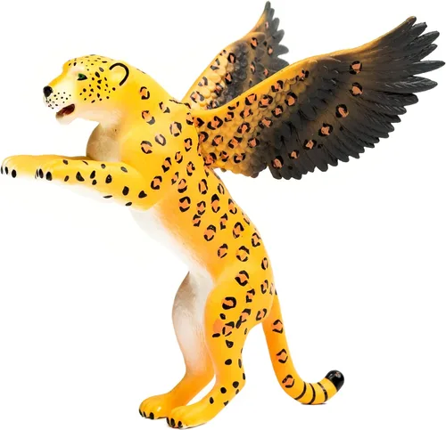 Miniatura 2 de Randimals Figura de leopardo de juguete con alas de águila de 5 pulgadas, figura de acción de animal de goma dura de alta calidad, amigo híbrido