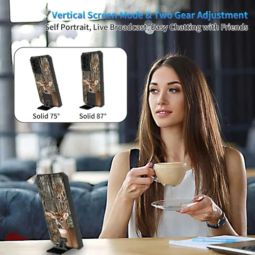 Miniatura 375 de Funda para Samsung Galaxy S22 Ultra 5G, Galaxy S22 Ultra con cubierta de cámara deslizante, funda resistente de doble capa con función atril Black