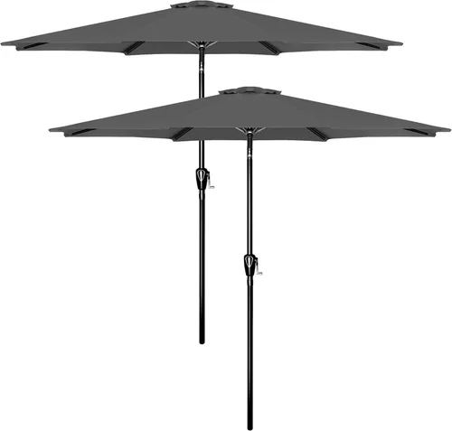 Miniatura 8 de Simple Deluxe - Paraguas de 9 pies para patio al aire libre, mesa de mercado, para jardín con botón de inclinación y manivela Turquesa