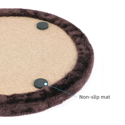 Miniatura 6 de Happi N Pets Acicalador Automático para Gatos Grandes, Cepillo de Aseo en Arco con Almohadilla de Rascado de Madera Pesada, Poste para Frotarse