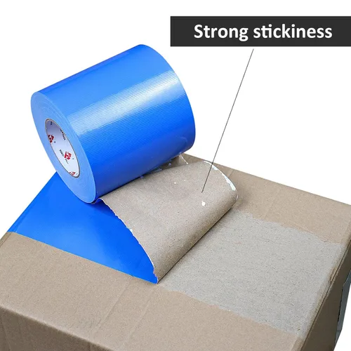 Miniatura 3 de BOMEI PACK Cinta adhesiva azul de 6 pulgadas, rollo más ancho, 6 pulgadas x 60 yardas, 9 mil de grosor, resistente, impermeable, flexible, sin