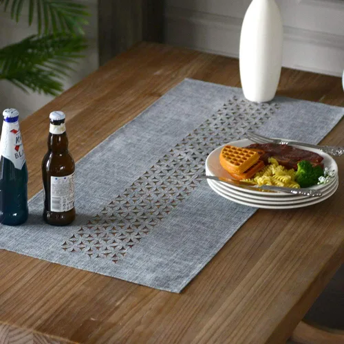 Miniatura 12 de ARTABLE Camino de mesa rectangular de tela para el hogar, jardín, con borde bien recortado para pícnics, interiores y exteriores, comedor, mesas