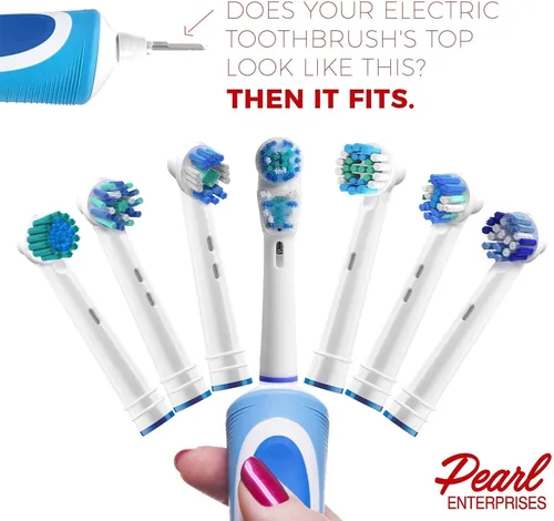 Miniatura 5 de Cabezales de cepillo de repuesto compatibles con cepillos de dientes eléctricos Oral-B Braun, paquete de 16 repuestos surtidos con 8 cabezales