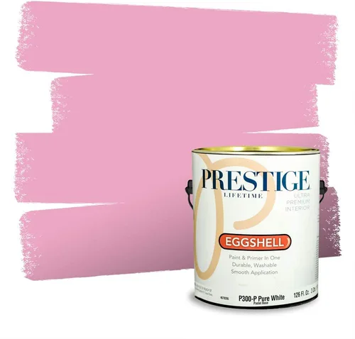 Miniatura 474 de Prestige Paints Pintura exterior e imprimación en uno, 1 galón, plano, coincidencia comparable de Valspar* Amber Rose*