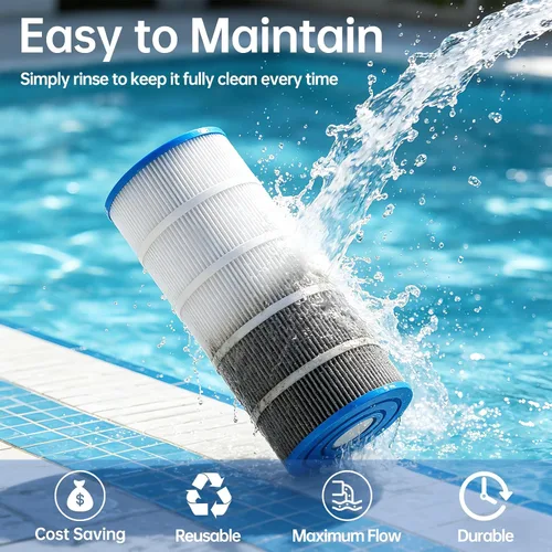 Miniatura 7 de Cartucho de filtro de piscina C1200 compatible con Hayward CX1200RE, Unicel C-8412, Ultra-B2, Pleatco PA120, Filbur FC-1293, Clearwater II 125