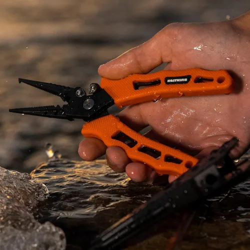 Miniatura 6 de KastKing Cutthroat - Juego de tijeras y alicates para trenza de 7.5 pulgadas - Equipo de pesca resistente al agua salada, cortador de línea