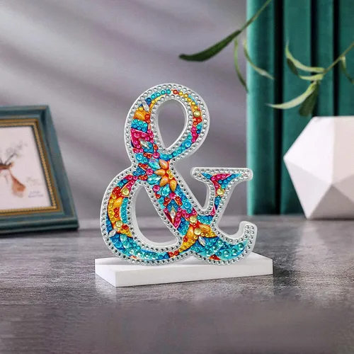 Miniatura 32 de YOYA Letras de Artesanía de Madera con Arte de Diamantes 5D de 6 Pulgadas para Decoración de Pared, Kits de Arte de Diamantes de Letras de A