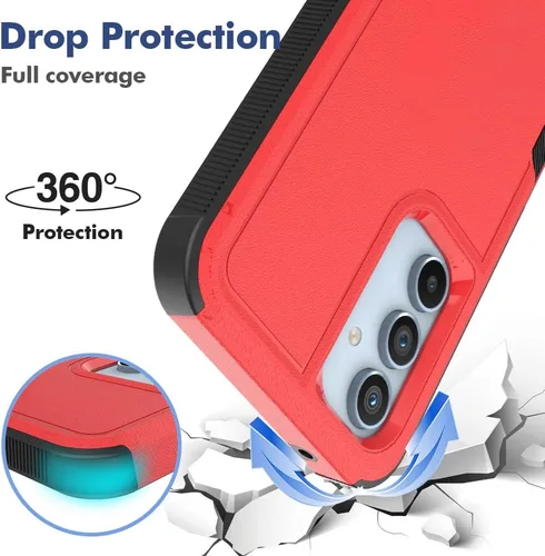 Miniatura 91 de Jeylly Compatible con Samsung Galaxy A22 5G Funda, Funda Samsung A22 5G con 2pcs protectores de pantalla de vidrio templado