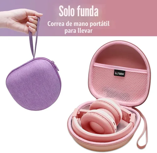 Miniatura 2 de Funda de auriculares para niños compatible con iClever BTH12 / HS19 / BTH26 / JoySpark-T5 / Candy Bila BH03 / EarFun/IMYB/MIDOLA MD-B01 / noot Azul