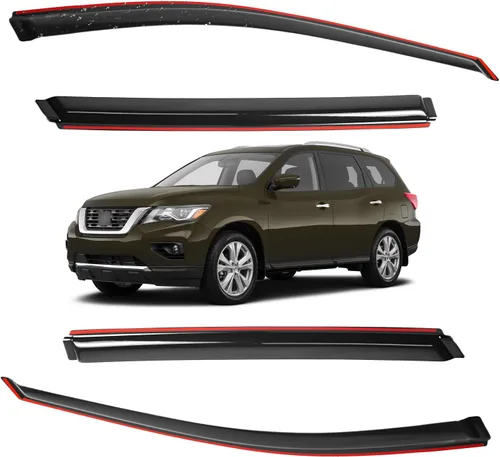 Miniatura 182 de Viseras para ventanas para Mazda 3 Sedán 4 puertas 2004 2005 2006 2007 2008 2009 estilo JDM Mugen, deflector de viento, protector solar y de lluvia