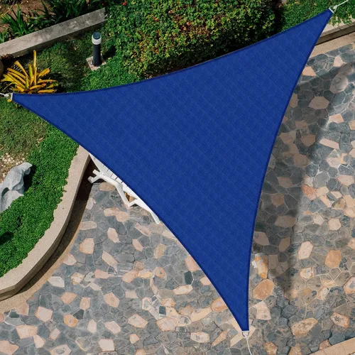 Miniatura 15 de Toldo Vela Triangular de Sombra 2'x2'x2' Toldo Resistente a los Rayos UV Cubierta para Patio Exterior Pérgola Patio Trasero Terraza Jardín Porche