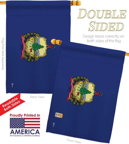 Miniatura 3 de Americana Home & Garden HG140546 Vermont States Impressions Decorative Vertical House 28" x 40" 13" 18.5" Double Sided Flag Collection Printed in USA