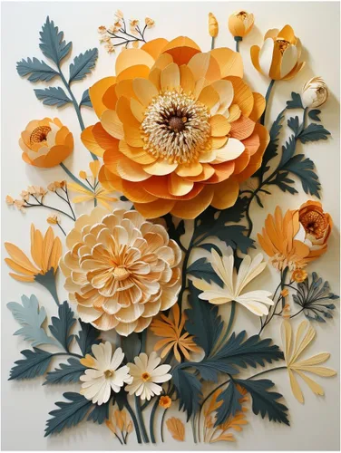 CAPITUNEISKINEPA Marigold Flower Posters - Posters For Dorm Mini Posters For Room Aesthetic 11" x 14" PT10194