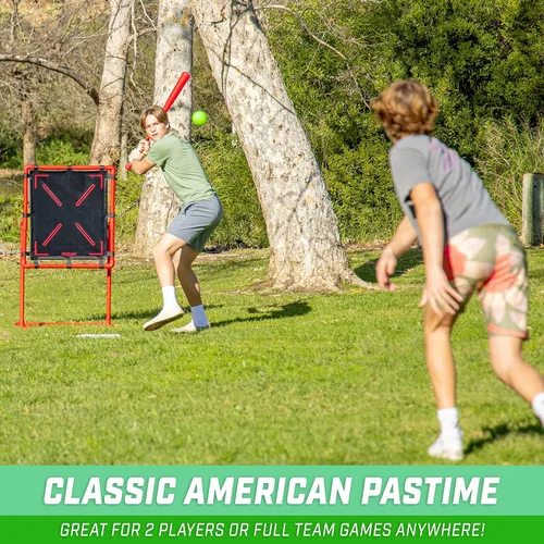 Miniatura 6 de GoSports LotBall Juego de Bate y Pelota de Béisbol para Patio Trasero - Juego de Béisbol de Plástico para Niños