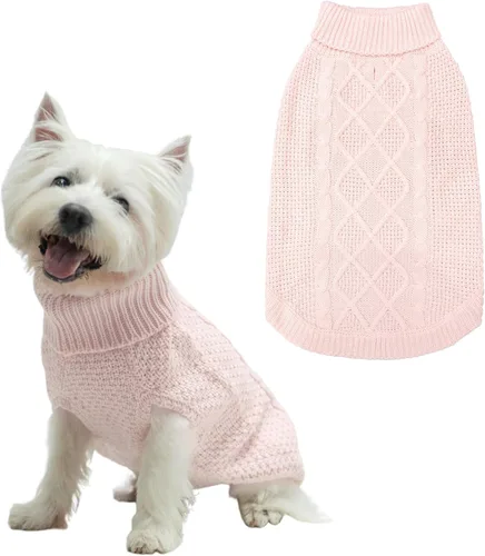 Miniatura 17 de Mihachi Suéteres para Perros Pequeños y Medianos Niña o Niño, Camisa Cálida y Suave para Perros, Abrigo para Perros para Clima Frío con Cuello
