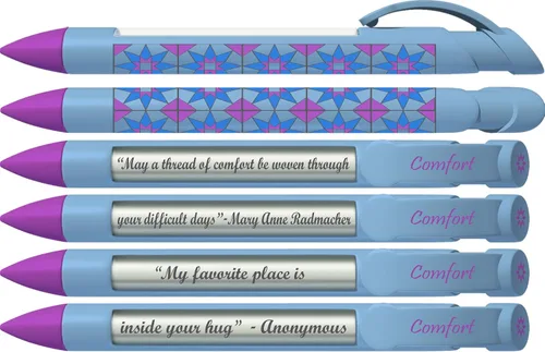 Greeting Pen Bolígrafos inspiradores y motivacionales: confort/aliento/Hope Trio - Juego de 6 bolígrafos giratorios (36000)