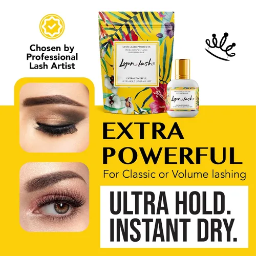 Miniatura 3 de Pegamento de extensión de pestañas extra potente de 0.3 fl oz – Lyon lash Performance Glue 1-2 segundos de tiempo de secado 6-8 semanas