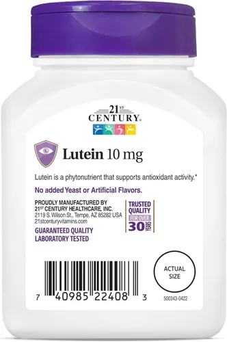 Miniatura 2 de 21st Century Luteína 10 mg comprimidos, 60