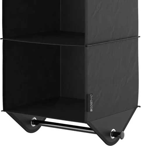 Miniatura 5 de ClosetMaid Organizador de armario colgante de tela de 3 estantes con barra de ropa para camisas, suéteres, pantalones, sombreros, zapatos, monederos