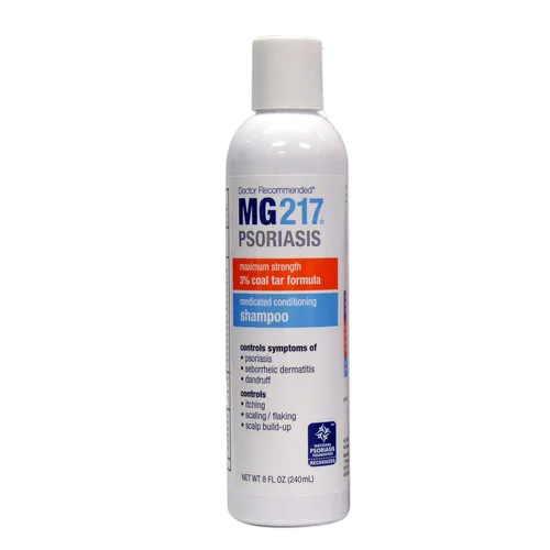 Miniatura 9 de MG217 Champú para la psoriasis con alquitrán de hulla, tratamiento terapéutico del cuero cabelludo, controla la picazón, descamación