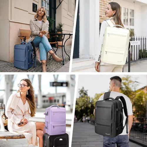 Miniatura 7 de BALEINE Mochila de Viaje para Mujeres y Hombres, Mochila Grande y Resistente de Equipaje de Mano para Laptop, Regalos para Negocios, Casual, Fin