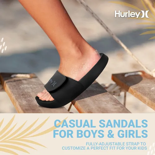 Miniatura 2 de Hurley Naia - Sandalias de deslizar para niñas y niños, pantuflas de puesta fácil con correa ajustable, sandalias para niños