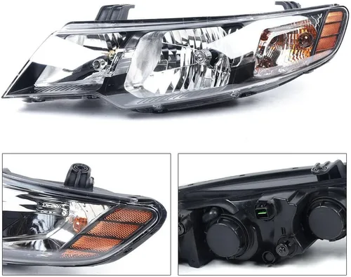 Miniatura 4 de Para 2010 2011 Forte/Forte Koup LX/EX 2012 2013 Faros Reemplazo Izquierdo Lado Conductor Fábrica Halógeno Faro Negro Carcasa Ámbar Esquina