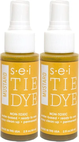 Miniatura 9 de S.E.I. Botella de spray de teñido anudado de caléndula: 2 oz. Spray de tinte de tela no tóxico, tinte permanente para ropa DIY, One Step