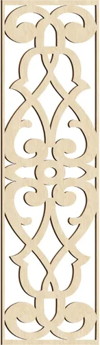 Miniatura 8 de 9 3/8"W x 24 3/8"H x 1/4"T Bellaire Decorativos Paneles de pared de madera calado, abedul