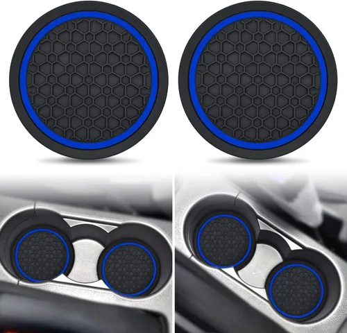 Miniatura 11 de Auprite Posavasos para automóvil, paquete de 2 posavasos universales de 2.77 pulgadas, antideslizantes, antipolvo, adecuados para la mayoría