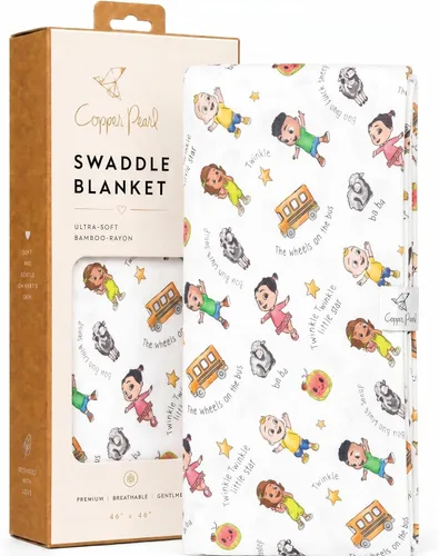 Miniatura 30 de Copper Pearl Mantas envolventes para recién nacidos, mantas suaves y elásticas para niños y niñas, mantas de bebé grandes de 46 x 46 pulgadas