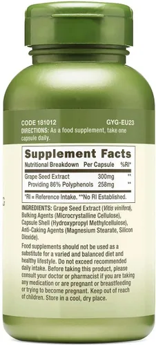 Miniatura 2 de Extracto de semilla de uva Herbal Plus de 0,01 oz, 100 unidades de GNC