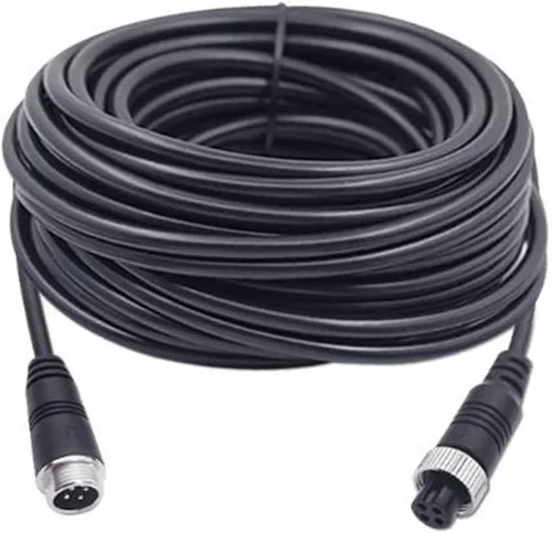 Miniatura 10 de Cable de extensión de cámara de respaldo, cable de extensión de aviación de 4 pines, para cámara de visión trasera de CCTV, camión, remolque