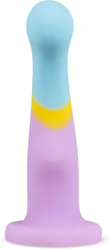Miniatura 4 de Blush Avant D14 - Consolador curvo de corazón de oro de 6 pulgadas ~ Pene de silicona ultra suave para punto G y P ~ Arnés de ventosa compatible