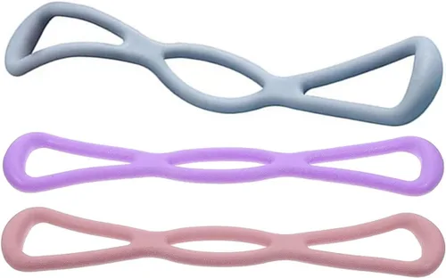 Alipis Juego de 3 bandas elásticas de resistencia al ejercicio, correas elásticas de yoga de alta elasticidad para entrenamiento de espalda, hombros