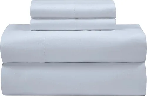 Miniatura 33 de Royale Linens - Juego de sábanas de 400 hilos, 100 % algodón cultivado en EE. UU., 4 piezas, sábana de satén, tamaño Queen - 1 sábana bajera, 1