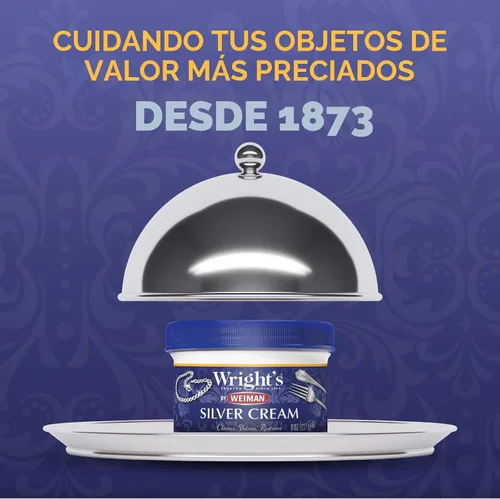 Miniatura 8 de Limpiador y abrillantador para plata y cobre de Wright's - 8 onzas cada uno - Abrillantador de metal premium para plata, cobre, latón, cromo y más