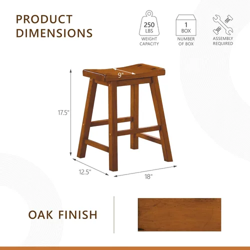 Miniatura 3 de Lexicon Saddleback - Juego de 2 taburetes de cocina de madera maciza, taburetes de cocina de altura para comedor, opciones de asiento de silla sin