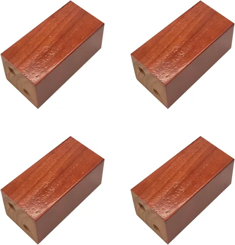 Miniatura 27 de Muebles de madera maciza de roble con patas elevadas, mesa de sofá y patas de silla, patas de gabinete, patas de bloque de madera, 3