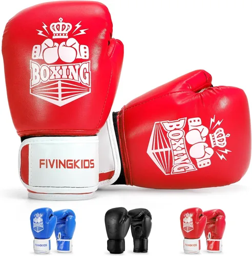 Miniatura 9 de Guantes de boxeo para niños y niñas, guantes de entrenamiento de boxeo juvenil para niños de 3 a 15 años, guantes de boxeo para sparring para niños