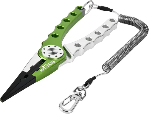 Miniatura 10 de Booms Fishing X1 Alicates de Pesca de Aluminio para Agua Salada, Kit de Aparejos de Pesca de Surf, Multiherramienta de Pesca Removedor de Anzuelos