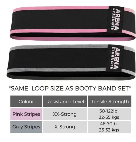 Miniatura 4 de Arena Strength Fabric Booty Bands: Fabric Resistance Bands for Legs and Butt: 3 Pack Set. Perfect Workout Hip Band Resistance. Workout Program and