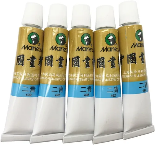 Miniatura 5 de Easyou Dibujo de acuarela de tubos de color de pintura china de gran tamaño de Marie's 0.4 fl oz* 5pcs No. 302 Scarlet