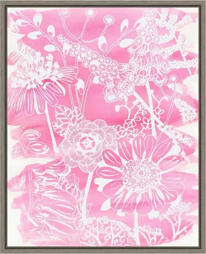 Miniatura 7 de Amanti Art Lienzo enmarcado para pared, 20 x 16 pulgadas, ramo fucsia II de Chariklia Zarris, lienzo enmarcado para pared, obras de arte de flores