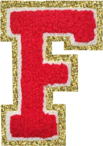Miniatura 105 de Parches de letras termo-adhesivas de felpilla para chaquetas, parches de letras universitarias con brillantina para planchar en la letra azul A
