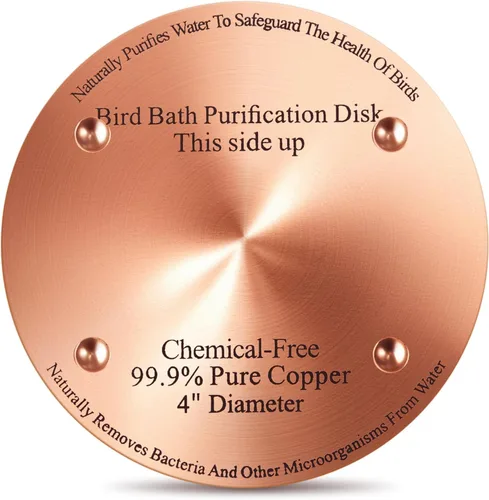 Miniatura 13 de MorningRo 4 discos de cobre para baño de pájaros de 4 pulgadas, 0.024 in de grosor, reforzado con 99.99% de cobre puro, disco de purificación