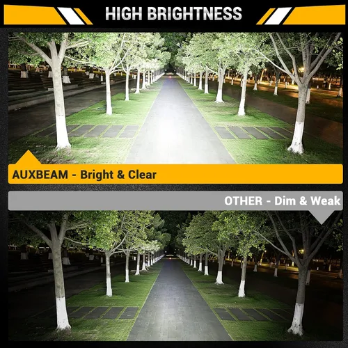 Miniatura 3 de Auxbeam Barra de luz LED de 3 pulgadas, 72 W, color ámbar/blanco, luces de conducción todoterreno para camión, SUV, barco, 4x4, Jeep Wrangler